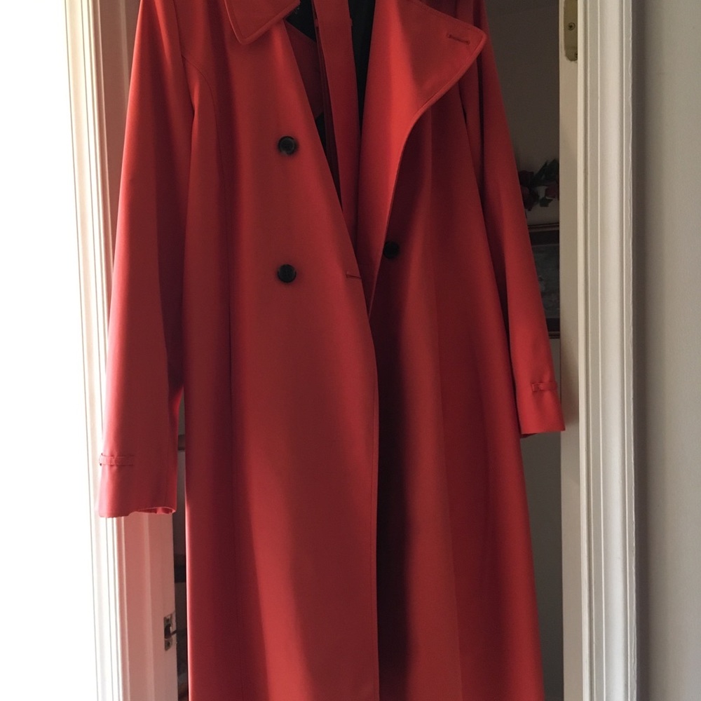 Calvin Klein orange trench coat